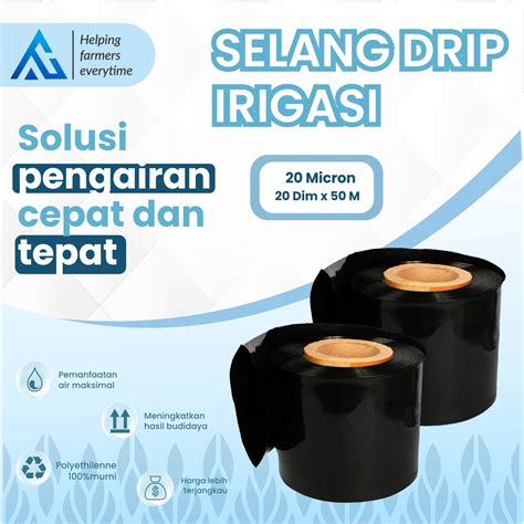 Jual Selang Drip Micron Dim Meter Pipa Inch Shopee Indonesia