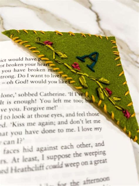 How To Make A Felt Bookmark With Embroidered Initial Amy Sadler Designs