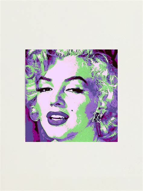 L Mina Fotogr Fica Arte Pop De Marilyn Monroe Verde Y Morado De