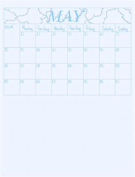 May Calendar Flowers Notability Gallery