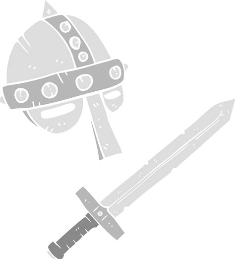 flat color illustration of medieval helmet 12039401 Vector Art at Vecteezy