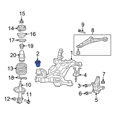 Chrysler OE 5273729AB Front Forward Suspension Crossmember Insulator