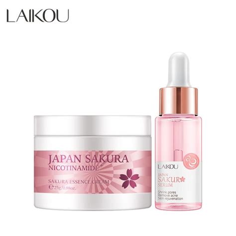 Laikou Japan Sakura Face Cream Reduce Wrinkles Anti Aging Serum Sakura