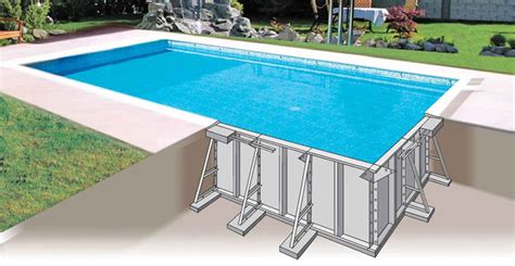 Piscina interrata Family 800x400x150 kit completo Acquapiù Piscine