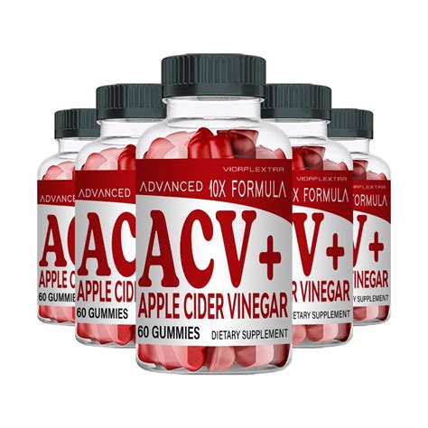 5 Pack Acv 10x Keto Gummies 10x Apple Cider Vinegar Keto Gummies