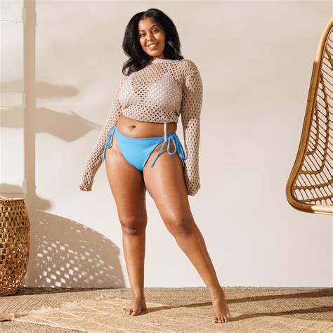 St Lucia String Bikini Bottom Coat Of Arms Flag Summer Swimwear Caribbean Bathing Suit