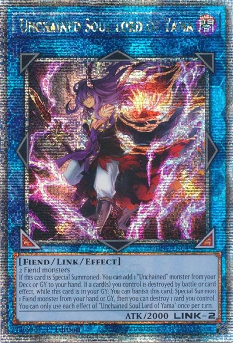 Unchained Soul Lord Of Yama Quarter Century Secret Rare Duelist