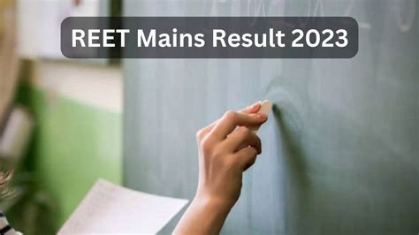 Reet Mains Result 2023 Sarkari Result Rsmssb Reet Level 1 And 2