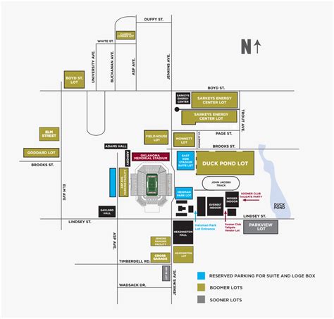 Fb Parking Map - Oklahoma Memorial Stadium Parking Map , Free Transparent Clipart - ClipartKey