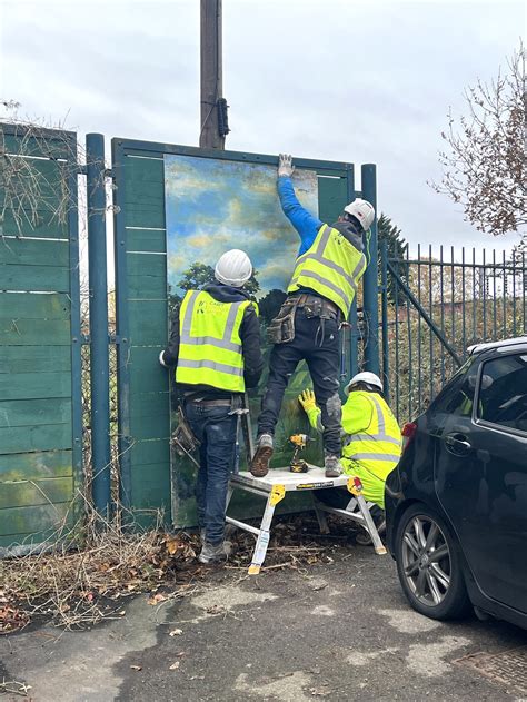 West Byfleet Station blooms with vibrant botanical murals | Higgins ...