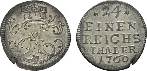 SACHSEN 1 24 Taler 1760 Ernst Friedrich Karl 1745 1780 Kl Schrötl