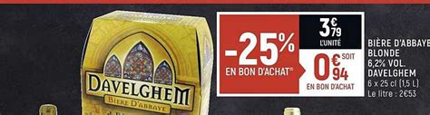 Promo Bi Re D Abbaye Blonde Vol Davelghem Chez Spar Icatalogue Fr