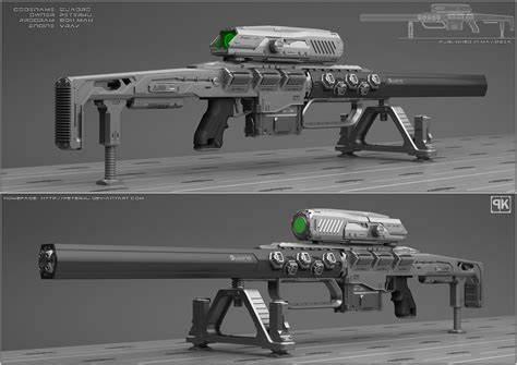 Quadro - Concept of sci fi sniper rifle. by peterku on DeviantArt