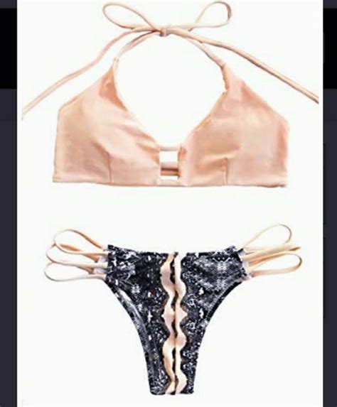 SG Boutique Swim Nude Blush Snake Print Bikini Poshmark