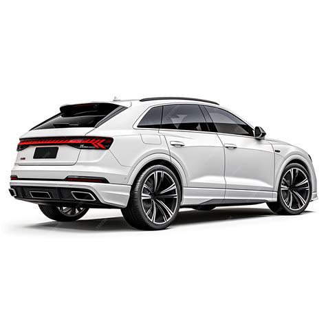 Premium AI Image | Car Isolated on White Background Audi Q8 White Car Blank Clean on White ...