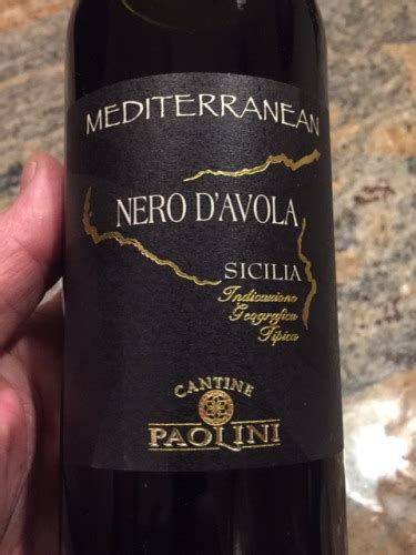 Cantine Paolini Mediterranean Nero D Avola Vivino Us