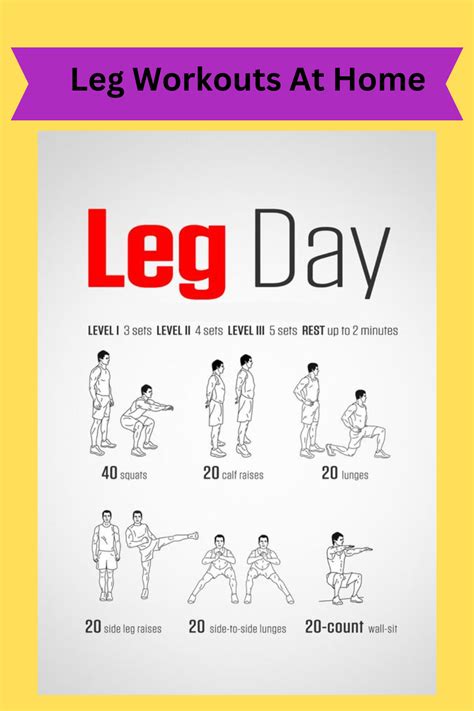 Best Leg Workouts At Home in 2024 | Leg workout at home, At home workouts, Leg workout