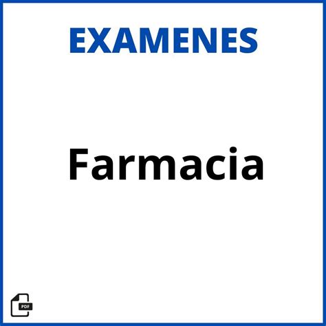 2024 Examenes De Farmacia