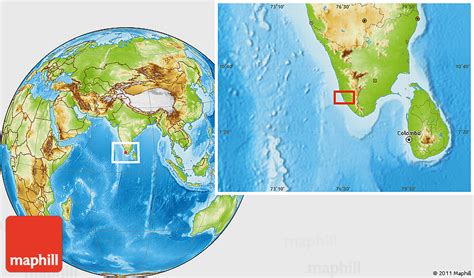 Physical Location Map of Quilon