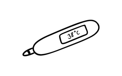 Term Metro Eletr Nico Para Medir A Temperatura Do Corpo Humano Doodle