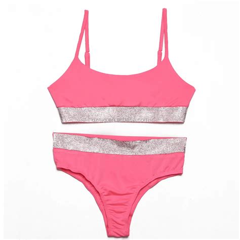 Glitter Rhinestone Sex China Bikini High Waist Vest Swimwear Buy Rhinestone Bikini Sex
