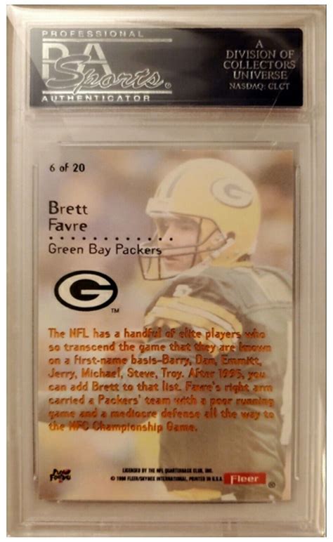 Fleer Ultra Brett Favre Mr Momentum Card Graded Psa Card Ebay