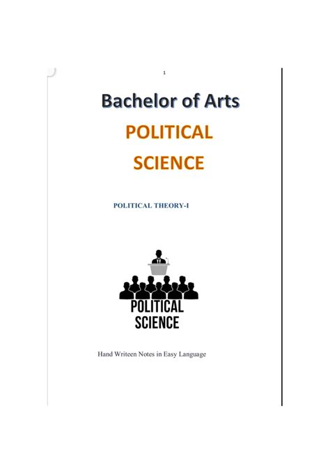 Nature And Significance Of Political Theory BA Political Science