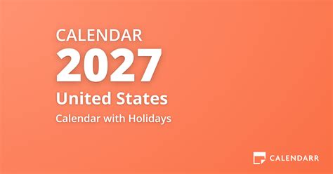 Calendar 2027: All Holidays - Calendarr