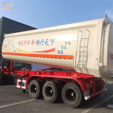 High Quality 3 Axles 30ton 40ton Coal Ash Transportation Tank Type Rear