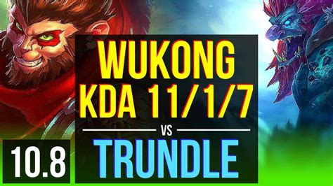 Wukong Vs Trundle Jungle Kda Early Solo Kills