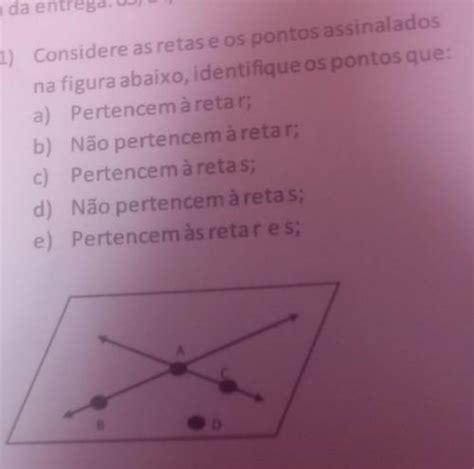 Considere As Retas E Os Pontos Assinalados Na Figura Aba