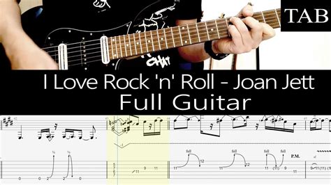 I Love Rock N Roll Joan Jett Full Guitar Cover Tab Youtube