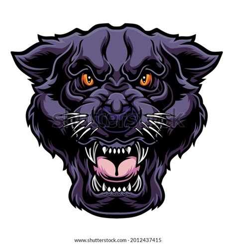 Angry Panther Head Vector Illustration Use Stock Vector Royalty Free