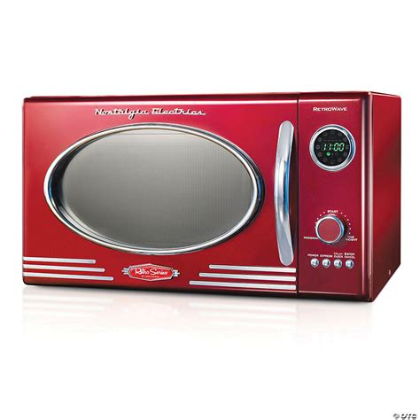 Nostalgia Retro 800-Watt Countertop Microwave Oven, Red