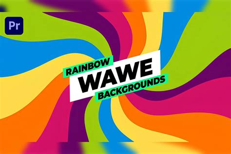 Rainbow Wave Backgrounds