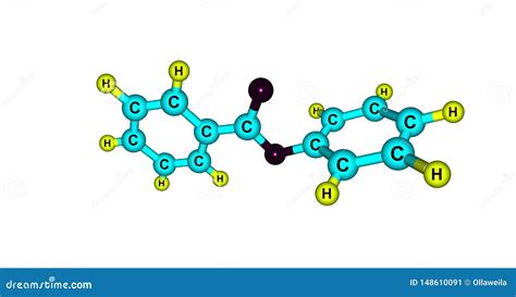 Structure Mol Culaire Ph Nylique De Benzoate D Isolement Sur Le Blanc