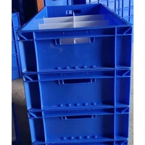 Blue Industrial HDPE Crate Dimension 600X 400X 320 Mm At 500 Piece