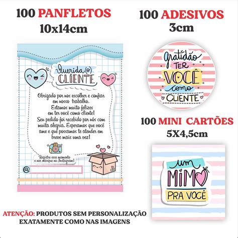 Kit Empreendedor Papelaria Agradecimento Ao Cliente Shopee Brasil