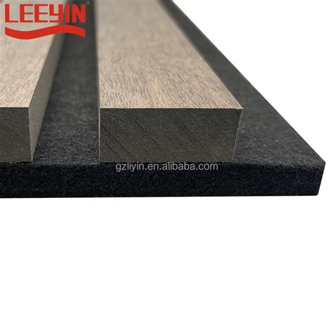 Oem Wooden Slat Wall Panel Veneer Recycled Pet Back Felt Fibro Aku