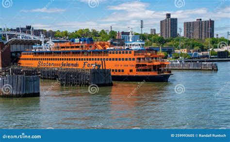 Staten Island Ferry At St George Terminal On Staten Island In New York