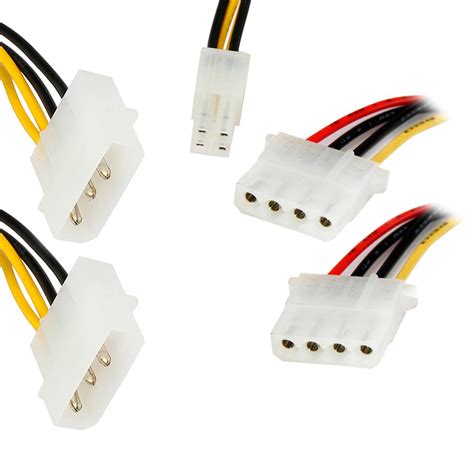 Cable Molex x2 machos x2 Molex hembras alimentación 4 PIN