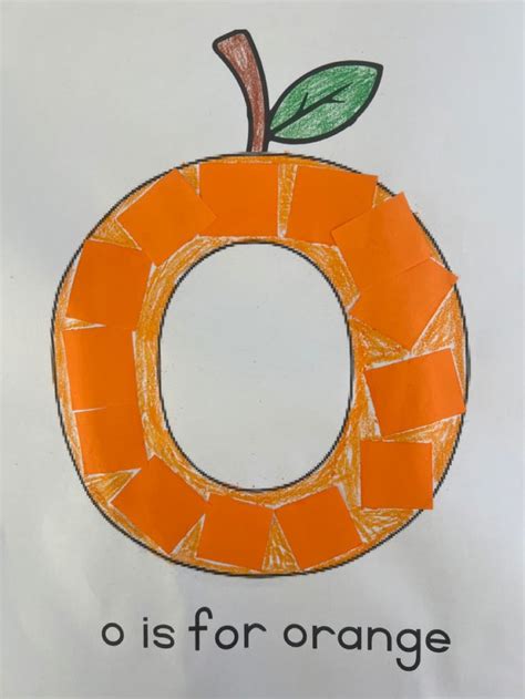 Letter Art Letter O Is For Orange Crafts For Kids Preschool Art