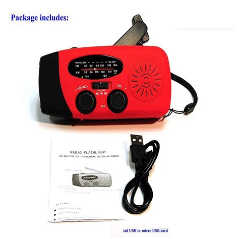 Dynamo Wind Up Solar Usb Rechargeable Hand Crank Portable Am Fm Radio