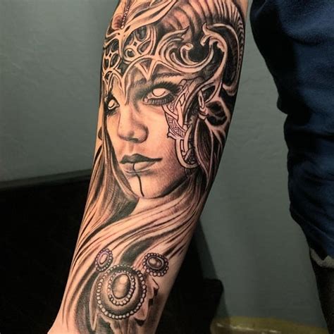 Viking Warrior Woman Tattoos