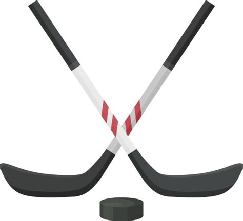 Two Crossed Hockey Sticks And Puck Royalty Free Vector Image