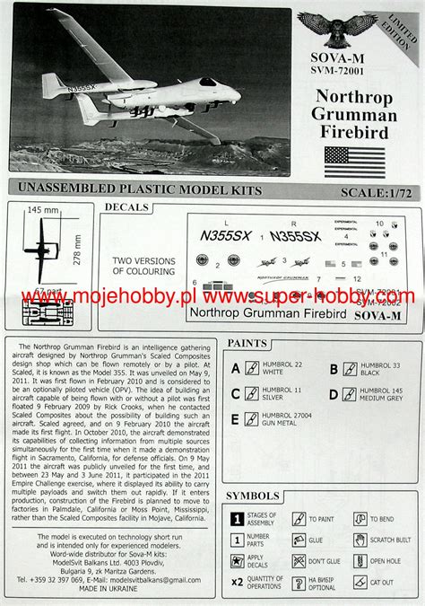 Northrop Grumman Firebird Optionally Piloted Vehicle Sova M