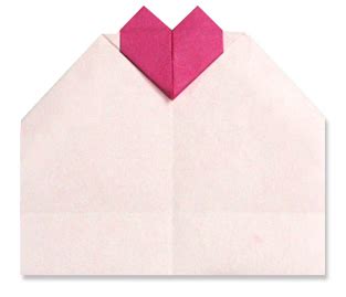 origami Heart Message Card