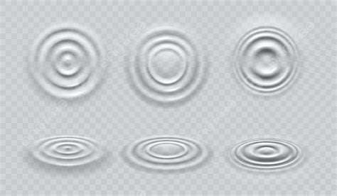 Ripple Water Waves Top View, Smooth, Round, Dip PNG and Vector with ...