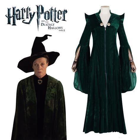 Harry Potter Minerva McGonagall Cosplay Robe Suit Costume ...