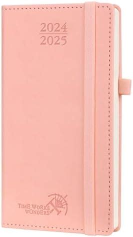 POPRUN 2024 2025 Academic Pocket Diary Week To View Slim 16 5x9 Cm 17